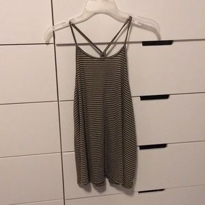 Old Navy green and white striped tank top